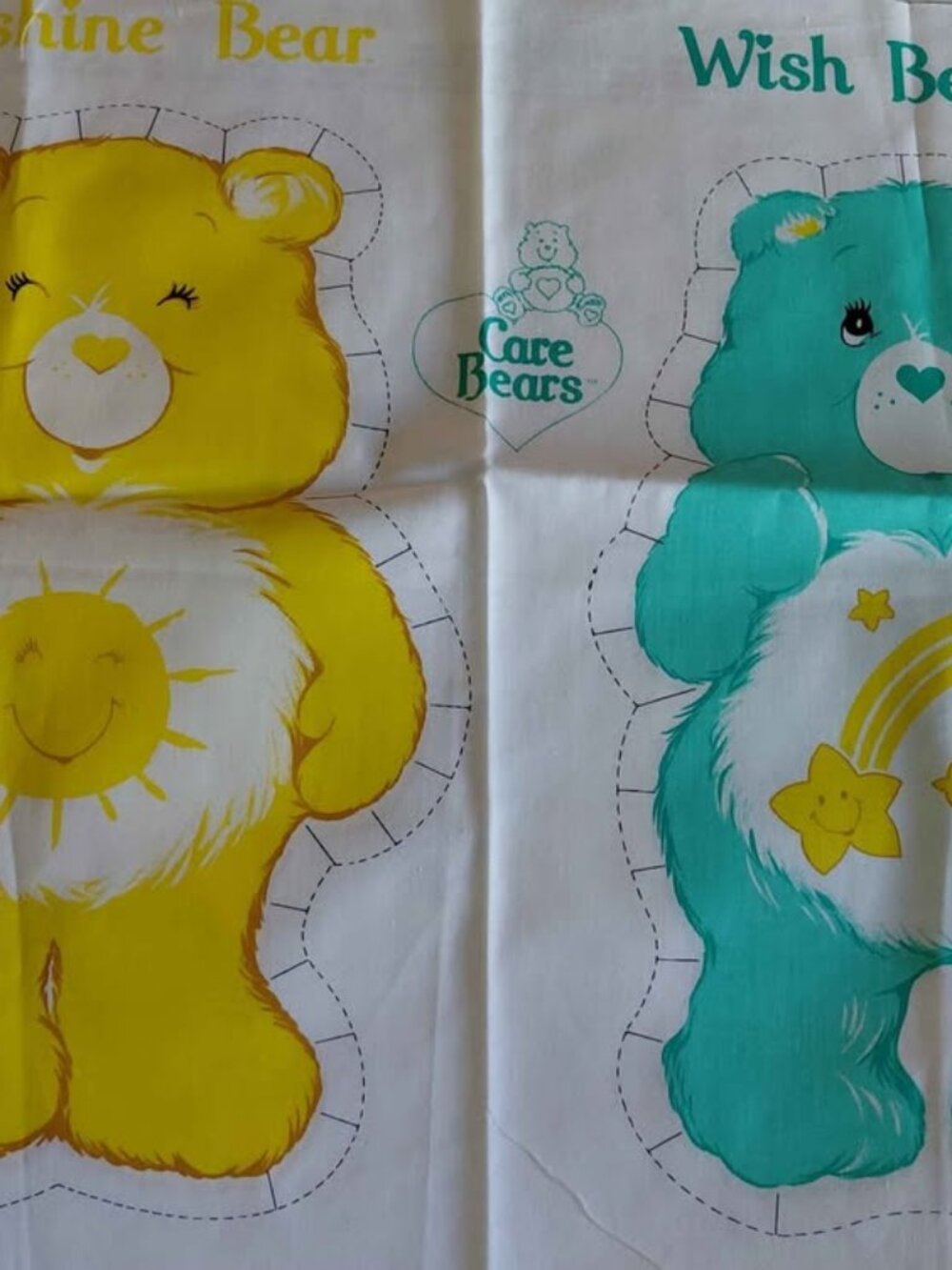 Vintage Carebear Fabric Panels- Set of 4